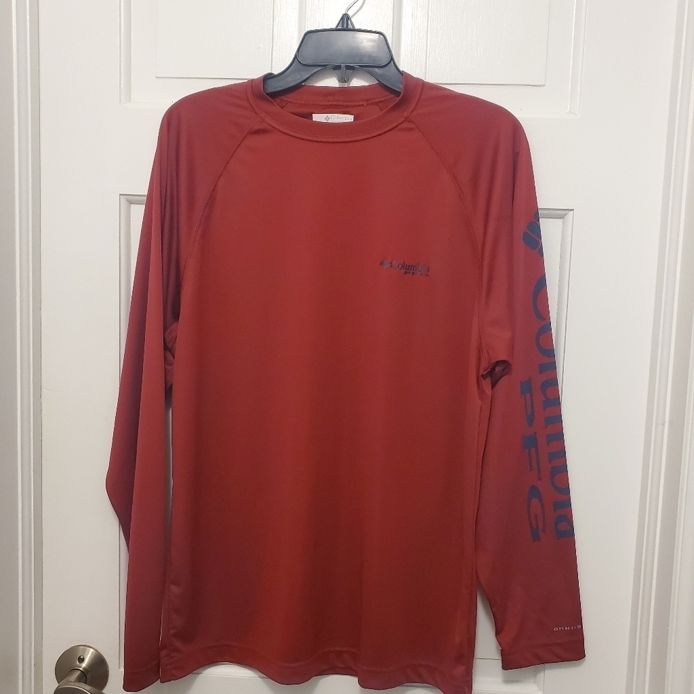 Columbia Men's PFG Terminal Tackle Long Sleeve Short Size Small, 100% Polyester